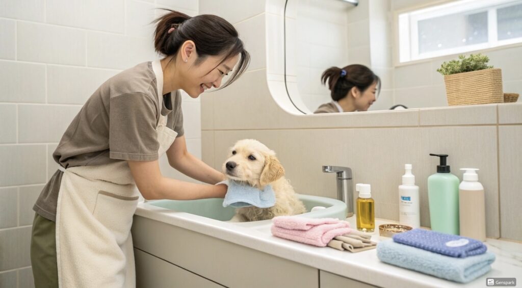 パピーのはじめてのトリミングはご自宅でトリミング